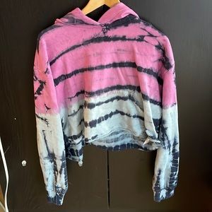 Frankie B Los Angeles Cropped Tie Dye Sweater